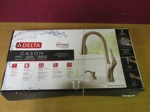 Delta Cason 19782Z-SPSD-DST Stainless Steel Pull-Down Kitchen Faucet **New** - Foto 1 di 3