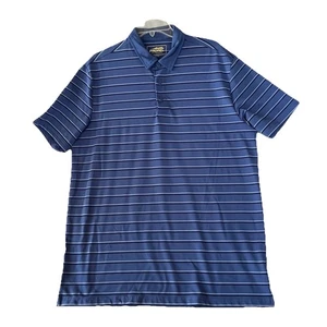 Propel Bass Shirt Engineered Golf Uomo Blu Striscia L Stile Polo 4238 Casual SS - Foto 1 di 10