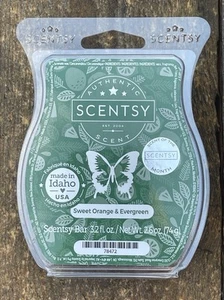 Scentsy “SWEET ORANGE & EVERGREEN” Wax Bar Melt 3.2 fl oz RETIRED - Picture 1 of 2