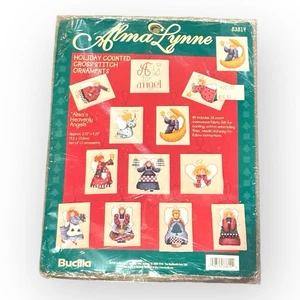 De Colección Bucilla #83814 Alma Lynne Ángeles Celestiales Punto de Cruz Ornamento Kit Nuevo de Lote Antiguo - Imagen 1 de 3