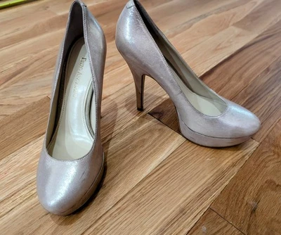 Zapatos de tacón de aguja con plataforma de cuero champán metálico Enzo Angiolini talla 7 Foto 1 de 4