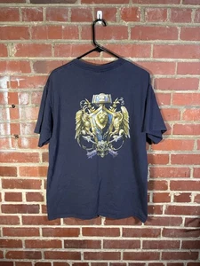 Vintage Y2k World Of Warcraft Alliance Shirt Blue Video Game Promo Adult Large - Picture 1 of 7