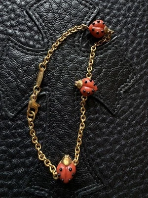 Chopard Ladybug motif K18YG Coral bracelet Red Gold 18.5cm 10g rare used No Box - Image 1 of 4