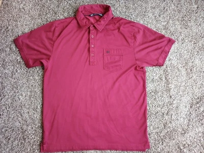 Polo de golf Travis Mathew para hombre talla grande 4 botones bolsillo frontal rojo Foto 1 de 4