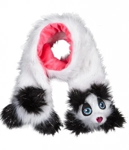 Y2K Justice Fur Scarf Animal Skunk Panda Sparkles Cute Rave Furry Scene Scarf - Picture 1 of 5