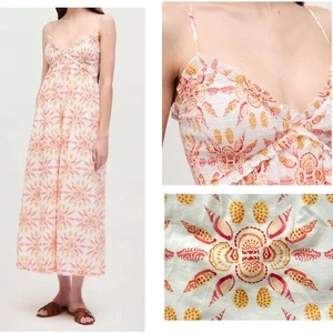 Hill House Sydney Nap Dress Orange Shell Mosaic Cotton Seashell Vacation Size XS - Picture 1 of 11