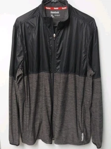 Reebok Speedwick Men's EXTRA LARGE Gray/Black Full Zip Stretch Jacket - Picture 1 of 8