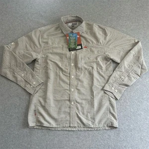 Simms Shirt Men's Plaid Long Sleeve Fishing Multicolor Size S UPF 50+ - Picture 1 of 11