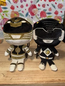 Power Rangers White And Black Ranger - Funko Plush Stuffed Toy - Lot Of 2 - Picture 1 of 9