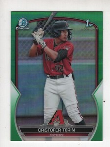 Cristofer Torin 2023 Bowman Chrome 1st Bowman Green Refractor!  45/99