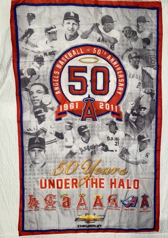 ANGELS BASEBALL 50th ANNIVERSARY ‘50 YEARS UNDER THE HALO’ 3x5 NYLON FLAG Cover