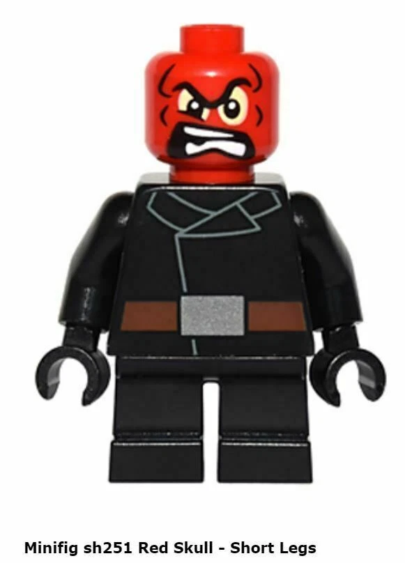 LEGO Super Heros Avengers Mighty Micros Red Skull Short Legs SH251 Minifig 76065