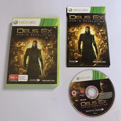 Deus Ex: Human Revolution Microsoft XBOX 360 PAL 2011 Game Complete - Image 1 of 4