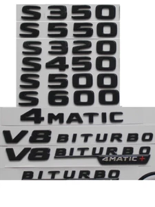 Black S280 S300 S320 S350 S400 S430 S450 S500 S550 S560 S580 S680 S650 Emblems - Imagen 1 de 20