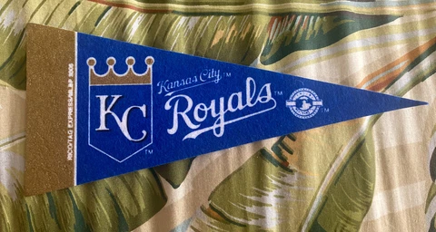 Kansas City Royals Vintage Old Logo MLB Rico Mini Pennant 9"x4” Felt Banner Flag Cover