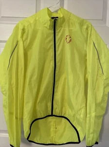 Castelli Squadra ER Cycling Jacket Vented Windproof Shell Neon Yellow Men’s XL - Picture 1 of 9