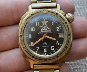 Watch USSR Komandirskie Commander Military Soviet Vostok Wostok Rare Vintage - Picture 1 of 5