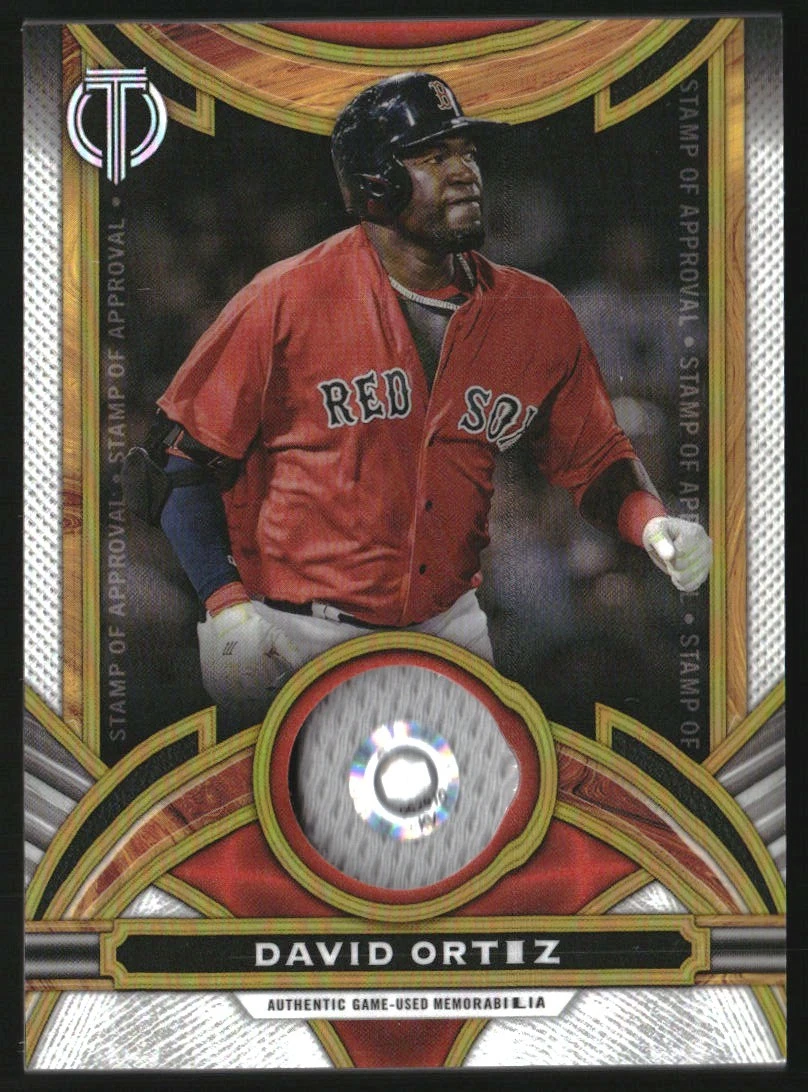 2023 Topps Tribute Stamp Of Approval Relics Gold #SOADO David Ortiz Jersey /75
