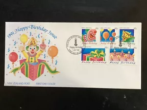 NZ 1991 45c Happy Birthday FDC, NZ Post Brand , Bureau FDI, Unaddressed (L118) - Picture 1 of 1
