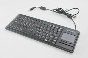 TG3 Electronics BLACK USB Wired 82-KEY Keyboard W/ Built-in Mousepad 11-12041 - Picture 1 of 3