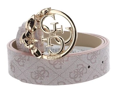 GUESS Emera Logo Adjustable Pant Belt W85 Gürtel Blush Logo rosa - Bild 1 von 2