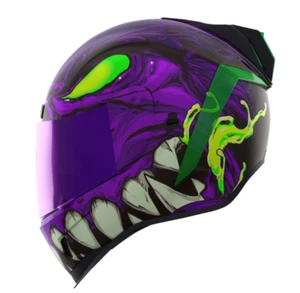 Casco de motocicleta Icon Airform Manik'rr púrpura MIPS que brilla en la oscuridad - todos los tamaños - Imagen 1 de 12