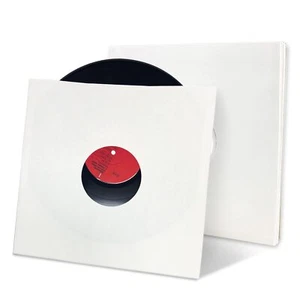 20 Pack 12 Inch Vinyl Record Inner Paper Sleeves Anti Static White Paper Covers - Picture 1 of 8