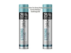 2 x Schwarzkopf Extra Care Strong Styling Hairspray 48hr Extra Strong Hold 500g - Picture 1 of 4