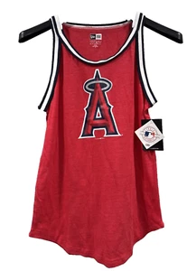 New Era MLB Angels Damen M Tank Top, Rot/Weiß, Original, Neu mit Etikett - Bild 1 von 11
