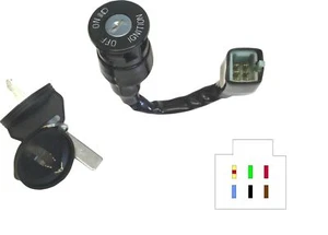 Ignition Key Switch For Apach Quad 6 Wire Female Connector - Picture 1 of 1