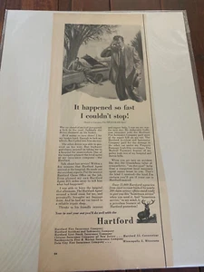 Vintage 1955 Hartford Insurance Car Wreck ad - Picture 1 of 1