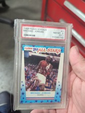 1989-90 Fleer Stickers #3 Michael Jordan CHICAGO BULLS ~ PSA 8