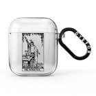 The Magician Monochrome Tarot Card AirPods Case For AirPods 1 2 3 Pro Gift