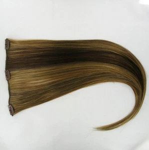Extensions à clip cheveux châtain cuivré méché blond clair 60 cm ref: 6bt27b - Imagen 1 de 4