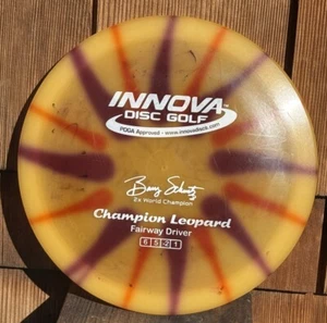 Innova Champion Leopard Barry Schultz 2x Fairway Driver 175g Dyed White Foil - Picture 1 of 4