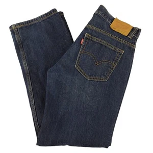 LEVI'S 505 REGULAR FIT BOYS SIZE 18 30x29 ??? STRAIGHT LEG DARK WASH 100% COTTON - Picture 1 of 24