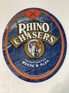 Insegna Latta Birra e Ale Artigianali Rhino Chasers 1996 Insegna Birra Vintage - Foto 1 di 1