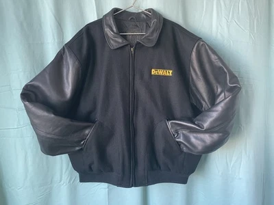 Chaqueta de bombardero de fútbol americano vintage 2XL Golden Bear años 90 Dewalt de lana y cuero - EE. UU. Foto 1 de 4