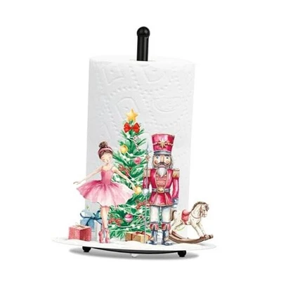 Christmas Paper Towel Holder Nutcracker Christmas Kitchen and 12.2"L x 7"W Pink - Image 1 of 4