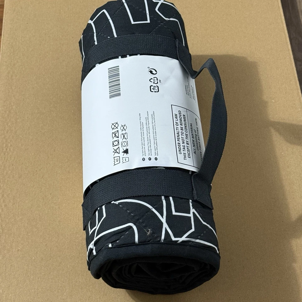 IKEA HASTHAGE Picnic Blanket Black 51 1/8x66 7/8" 505.502.74