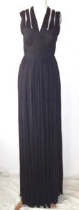 Vestido SOPHIA KOKOSALAKI Negro Plisado Espalda Abierta 42 6 - Imagen 1 de 6