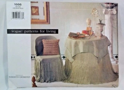 Vogue 1666 Table, Chair Pillow  sewing pattern New Napkin Placemat  - Image 1 of 4