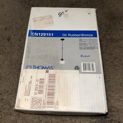 NEW Thomas Lighting CN129151 Beckett - One Light Mini Pendant Oil Rubbed Bronze - Image 1 of 4