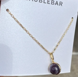 BaubleBar Necklace Amythyst Pendant NWT Never Used PLEASE READ DESCRIPTION - Picture 1 of 2