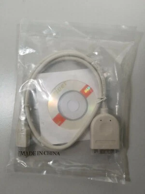 USB to RS232 DB9 Male Adapter 9-pin Serial Cable & Windows Driver  - Image 1 of 4