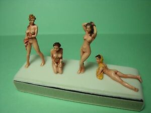 O SCALE  4 FIGURES 1/43  SET 28  NUDE  GIRLS  VROOM  PAINTED  FOR  MINICHAMPS
