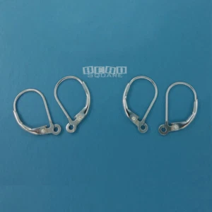 4 pendientes de alambre de oreja con palanca de plata esterlina con lazo abierto 9,5 mm x 16 mm #33525 - Imagen 1 de 2