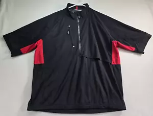 RLX Ralph Lauren Windbreaker Pullover Mens XL Black Red 1/2 Zip Vented Pockets - Picture 1 of 13