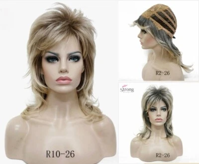 Peluca de mujer Peluca corta rizada Peluca de mujer Peluca mullida Marrón Rubio Pelucas con disfraces Foto 1 de 4