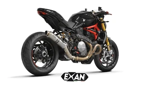 Ducati Monster 1200 S/R 2017-2020 Exan Exhaust Slipon Silencer X-GP Titanium New - Picture 1 of 2
